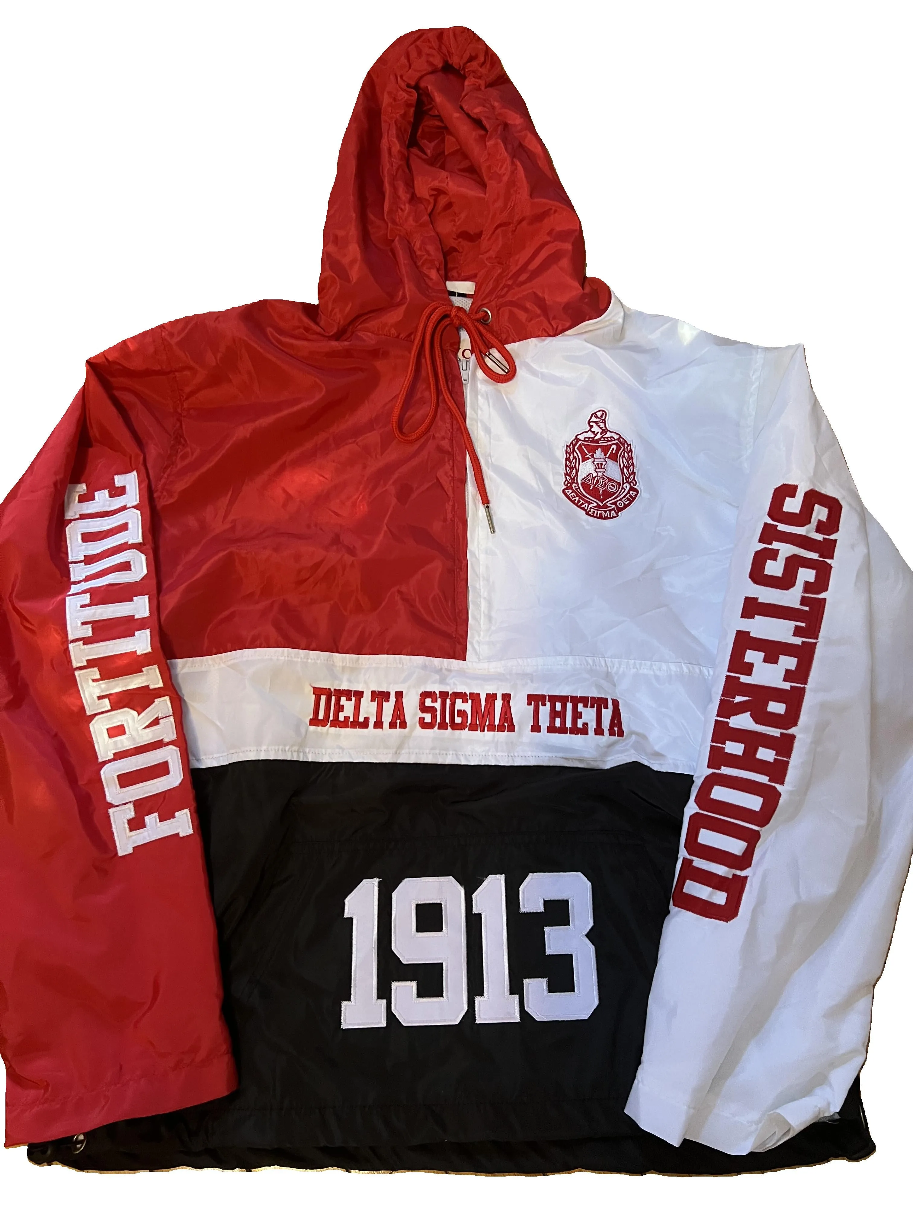 Delta Sigma Theta Colorblock Windbreaker – Fortitude, Sisterhood, and Style